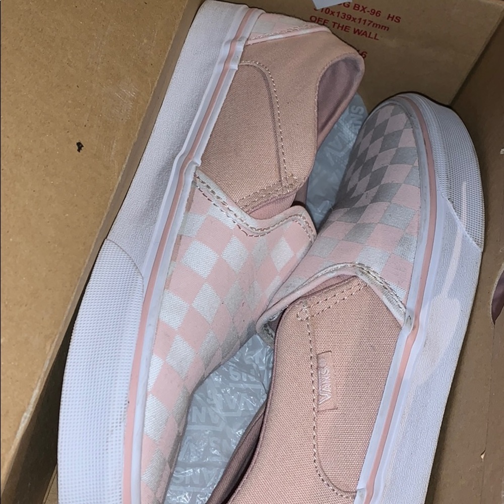 Pink Checkerboard Vans